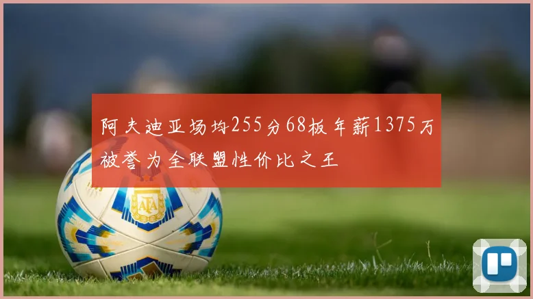 阿夫迪亚场均255分68板年薪1375万被誉为全联盟性价比之王